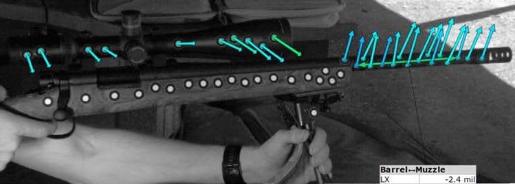 scoped rifle barrel deformation