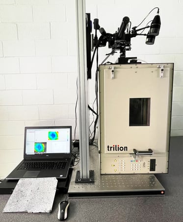 ARAMIS thermal chamber for real-time thermal expansion testing