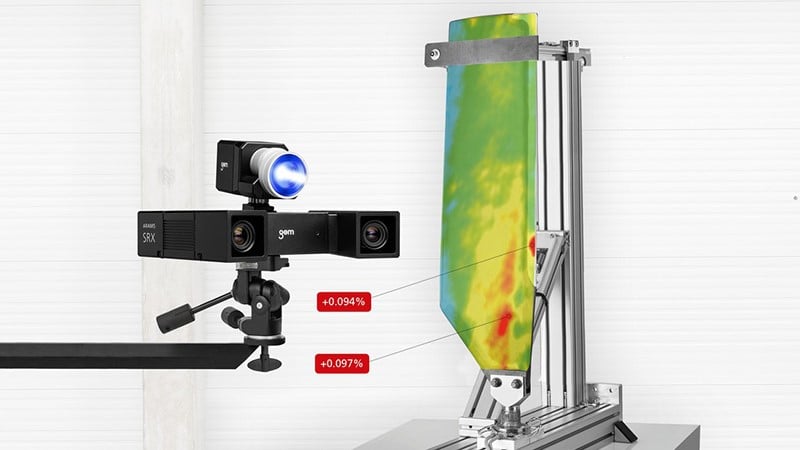 ARAMIS System on blade test