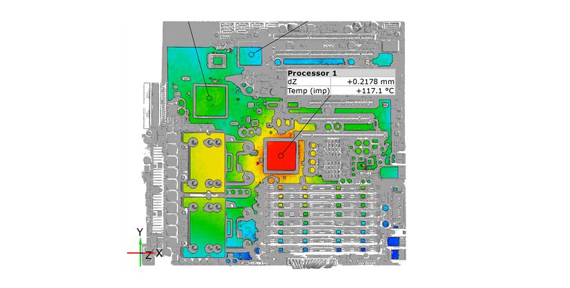 Digital Image Correlation thermography data on consumer microchip