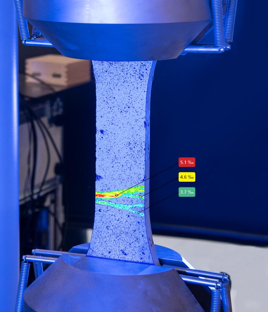 Digital Image Correlation on a Tensile Test Coupon