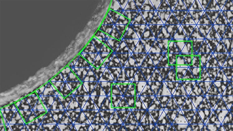 Digital image correlation triangulation in the GOM Correlate software using a stochastic pattern