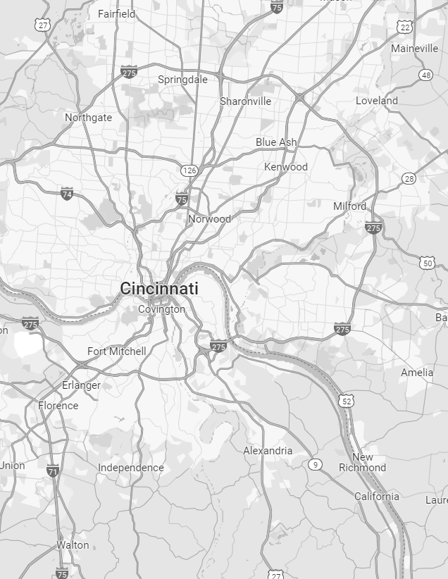 map of OH B&W